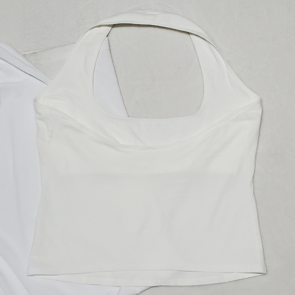 VINTAGE Victoria's Secret White Halter Top Loose Fit High Rise Sweatpants Outfit - Picture 6 of 16